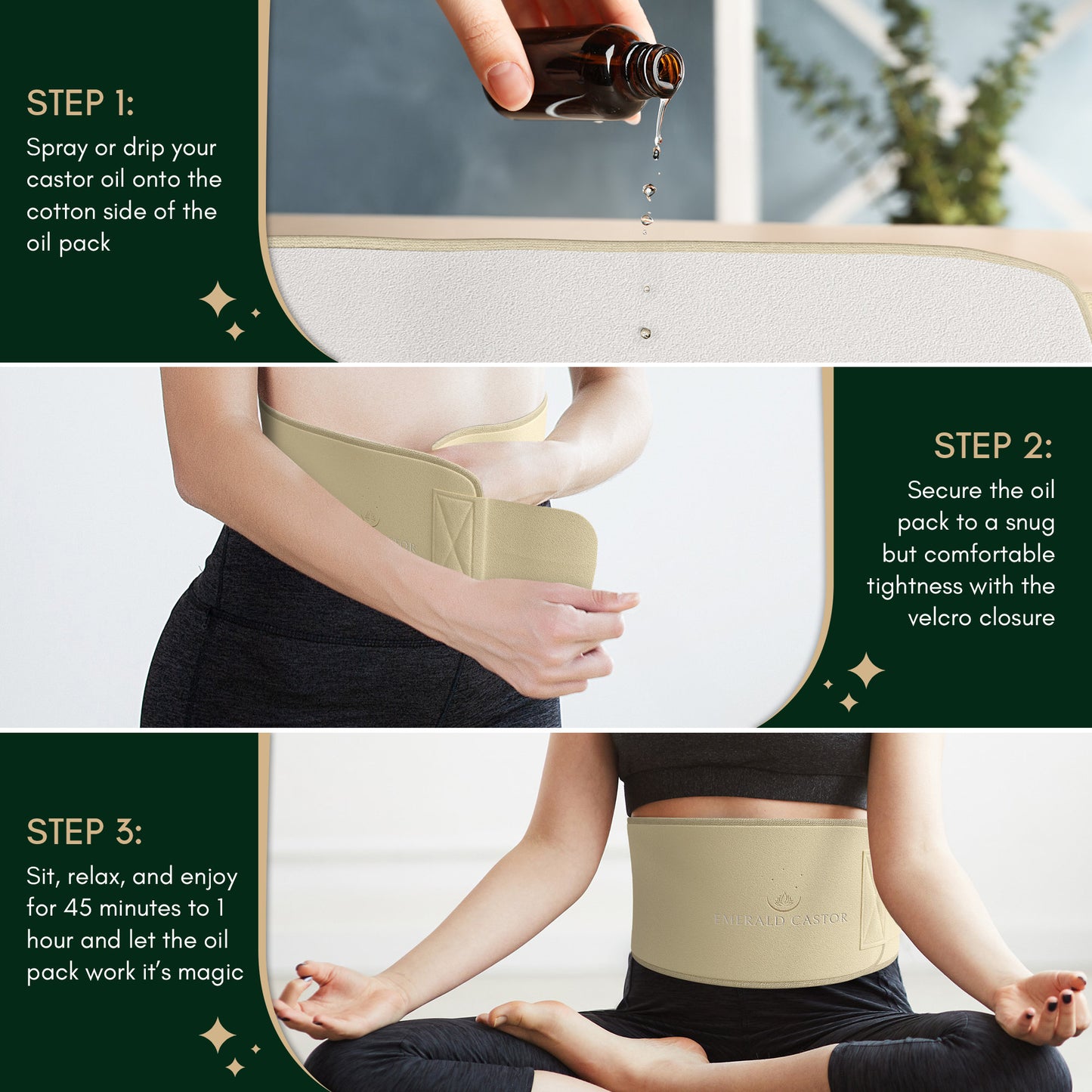 EMERALD CASTOR - Castor Oil Pack in Beige