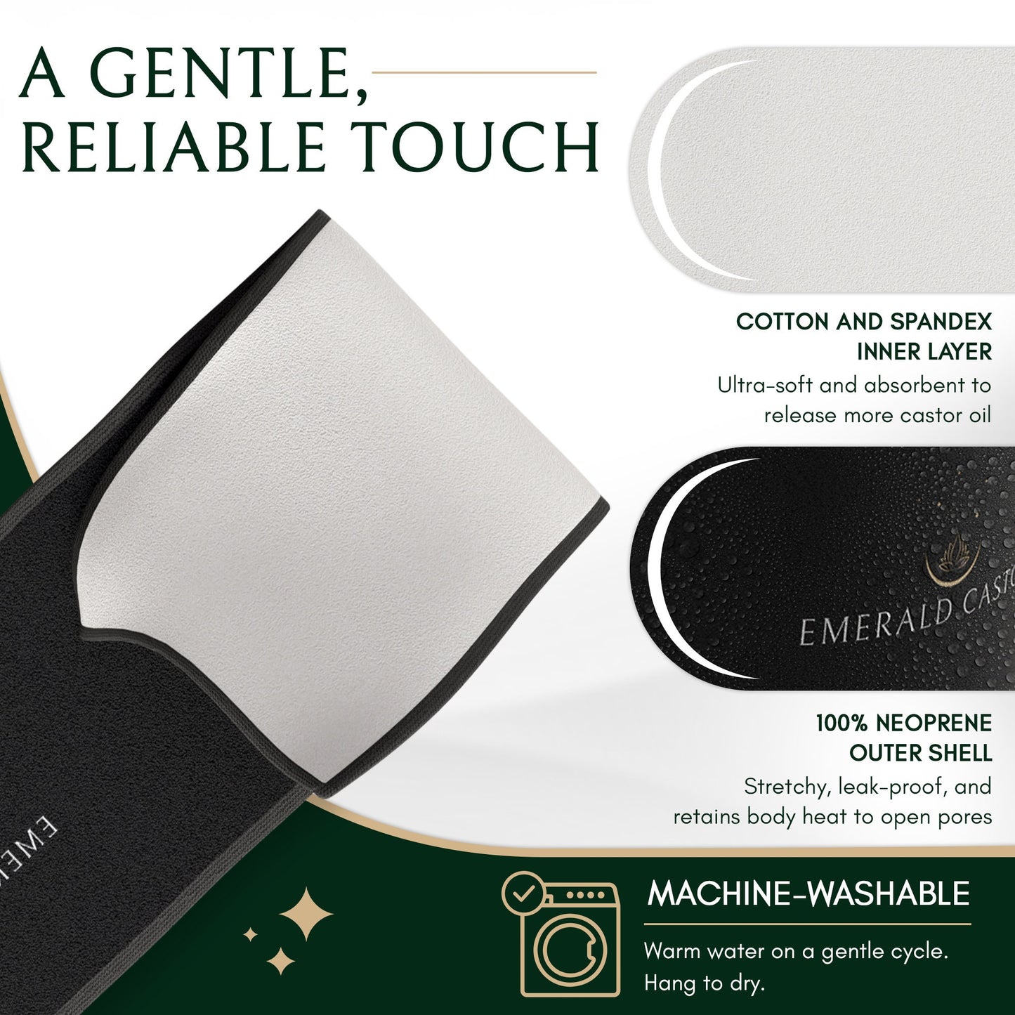 EMERALD CASTOR - Castor Oil Pack in Black